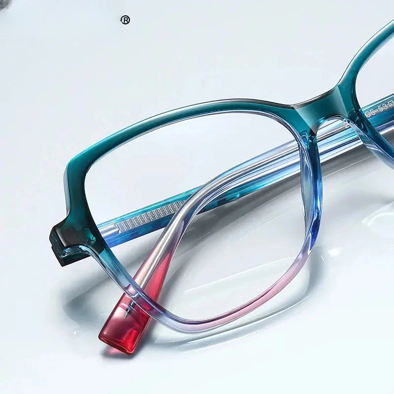 Women's Butterfly Full Rim Titanium Reading Glasses 2137 — view 2 | Rx Spectacle