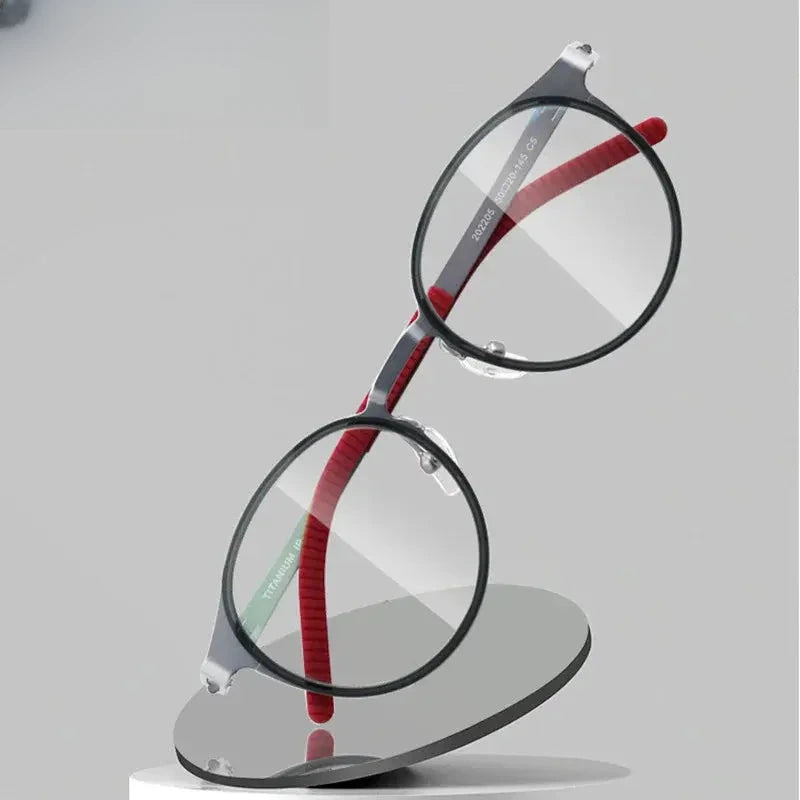 Unisex Round Full Rim Titanium Sports Glasses 202205 — view 1 | Rx Spectacle