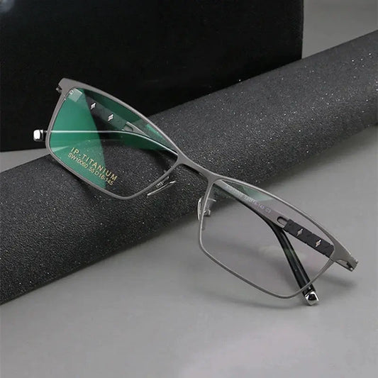 Unisex Polygon Full Rim Titanium Prescription Glasses 510060 — view 1 | Rx Spectacle