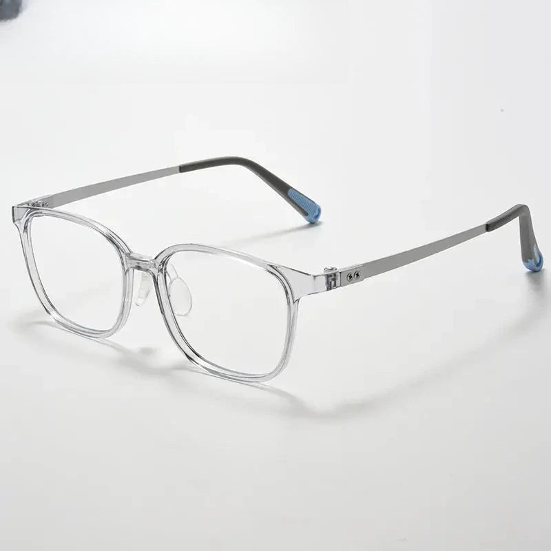 Unisex Square Full Rim Titanium Prescription Glasses 696010 — view 7 | Rx Spectacle