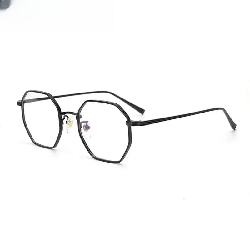 Women's Irregular Full Rim Titanium Prescription Glasses — view 4 | Rx Spectacle