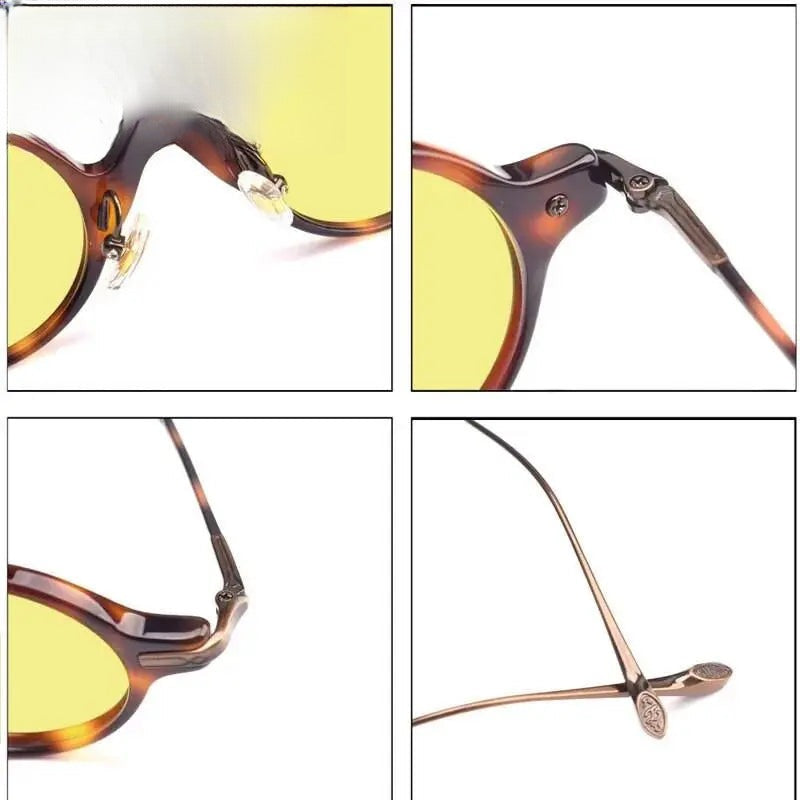 Unisex Round Full Rim Titanium Prescription Glasses 4128B — view 4 | Rx Spectacle