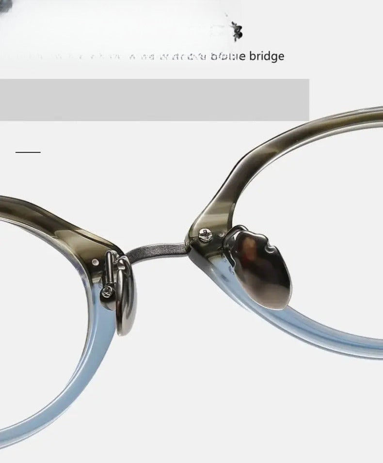 Unisex Oval Full Rim Titanium Prescription Glasses 66073 — view 4 | Rx Spectacle
