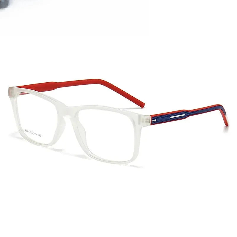 Men's Square Full Rim Titanium Prescription Glasses 616801 — view 3 | Rx Spectacle