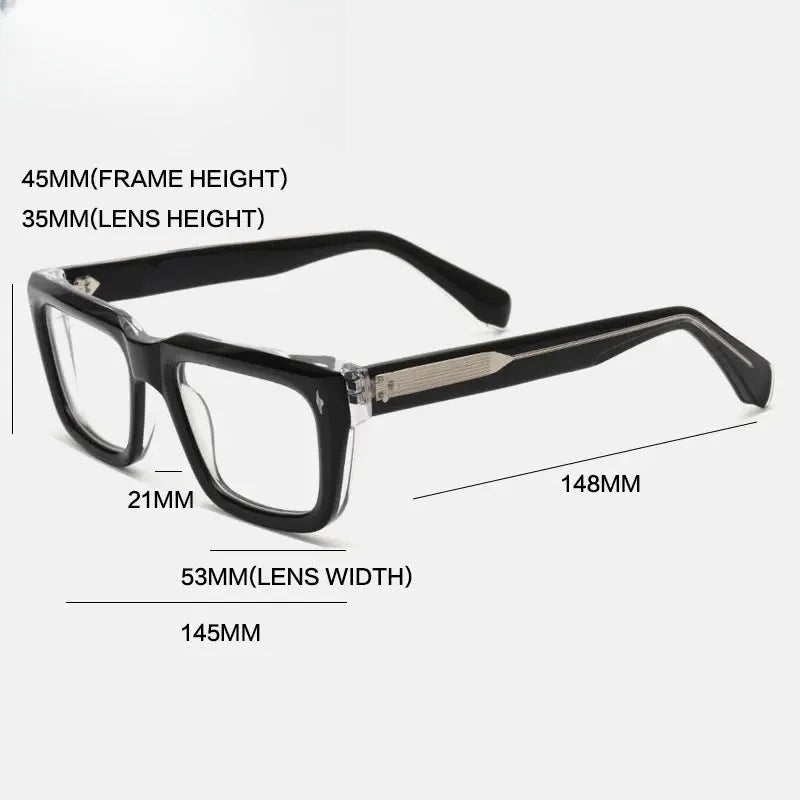Unisex Square Full Rim Acetate Prescription Glasses Gxyj1200 — view 4 | Rx Spectacle