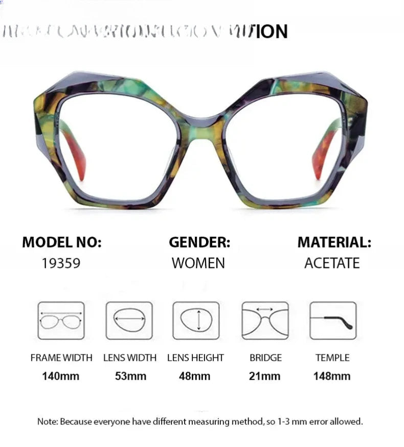 Women's Butterfly Full Rim Acetate Prescription Glasses 619359 — view 2 | Rx Spectacle