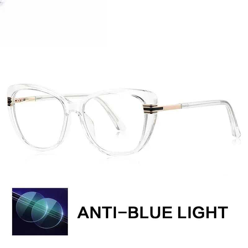 Women's Butterfly Full Rim Titanium Reading Glasses G2274 — view 8 | Rx Spectacle