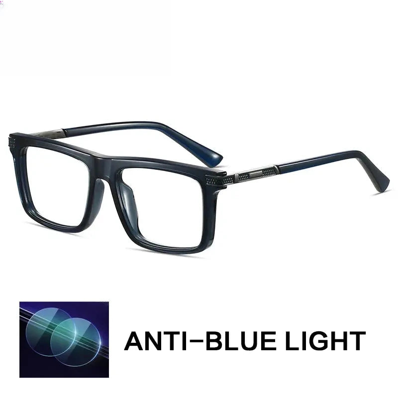 Unisex Square Full Rim Titanium Reading Glasses Gxy84002 — view 5 | Rx Spectacle