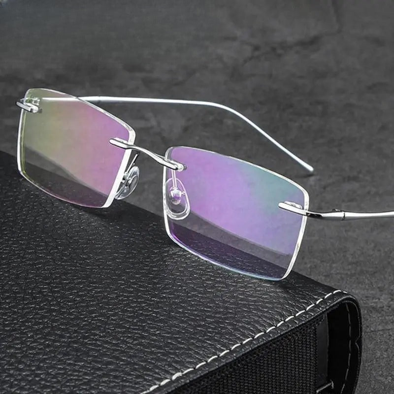 Men's Rimless Titanium Prescription Glasses 632 — view 1 | Rx Spectacle