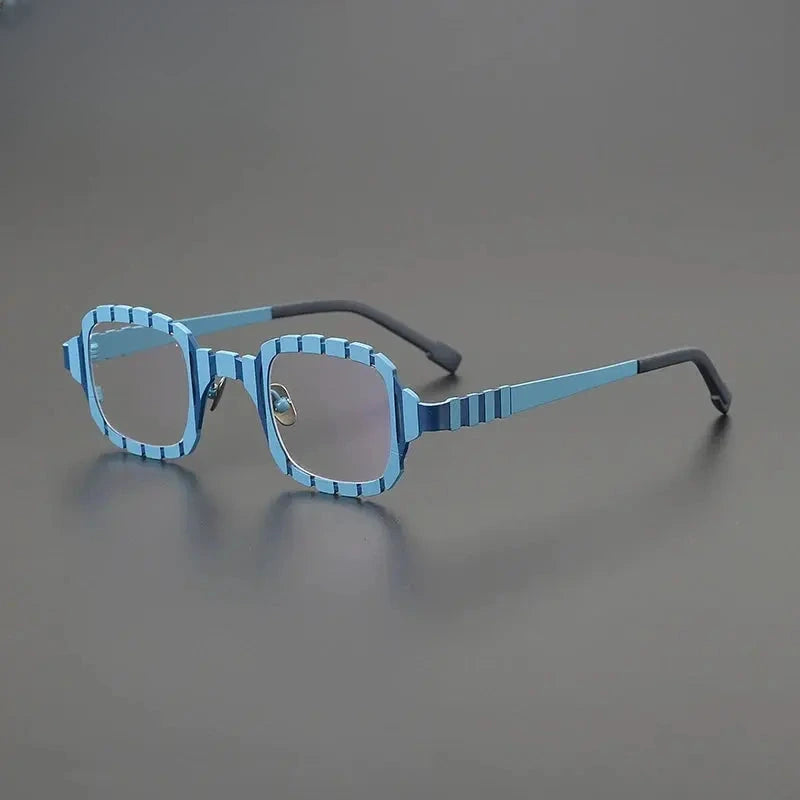 Women's Square Full Rim Titanium Prescription Glasses G85901 — view 5 | Rx Spectacle