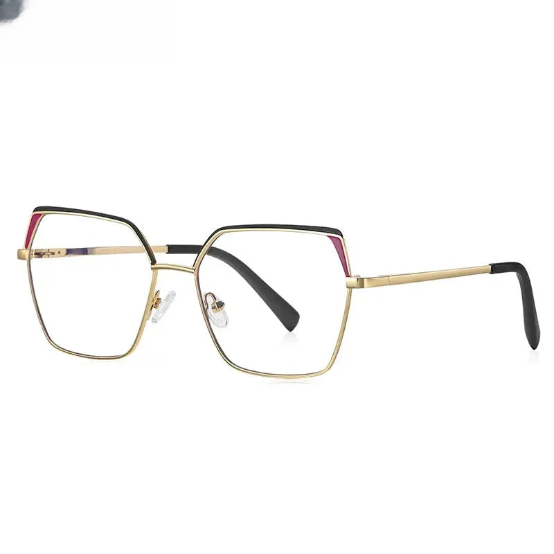 Women's Square Full Rim Alloy Reading Glasses 3102 — view 7 | Rx Spectacle
