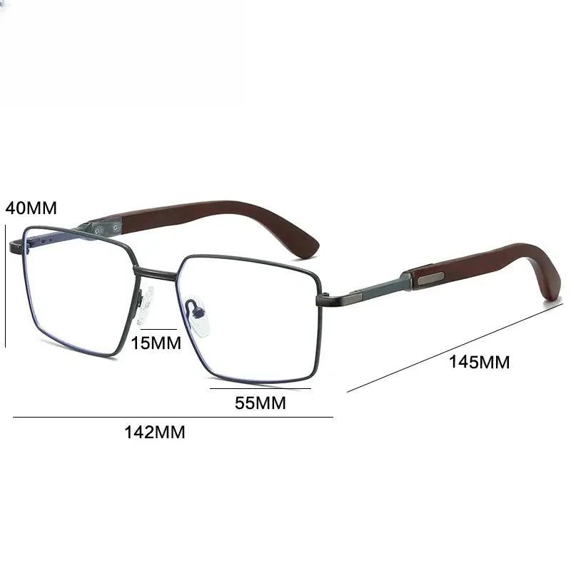 Unisex Polygon Full Rim Alloy Prescription Glasses 794003 — view 2 | Rx Spectacle