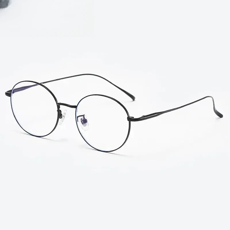 Women's Round Full Rim Titanium Prescription Glasses 72093 — view 5 | Rx Spectacle