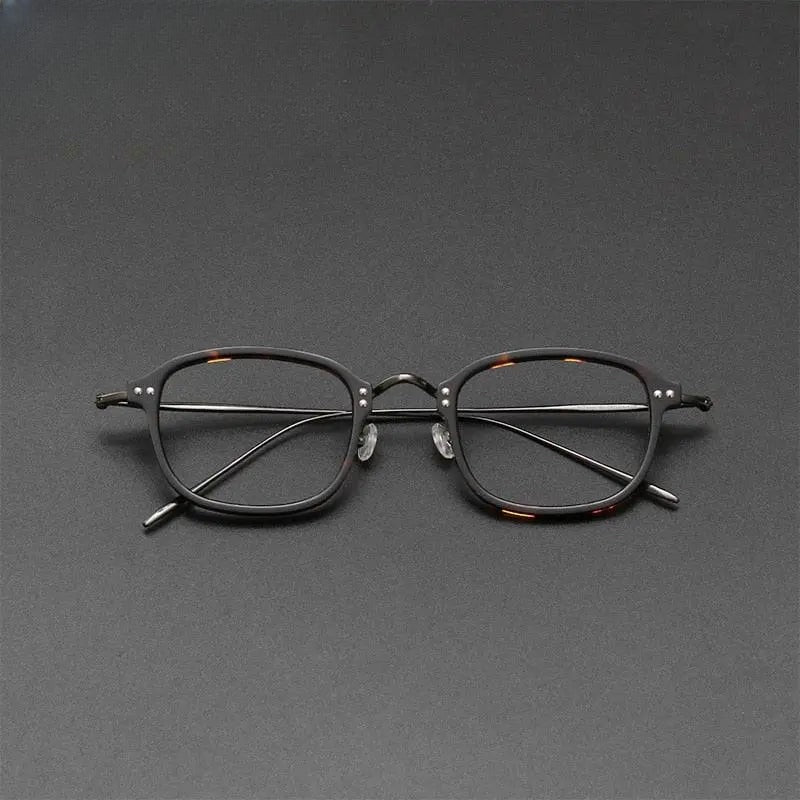 Unisex Square Full Rim Titanium Prescription Glasses Gxyj364 — view 9 | Rx Spectacle