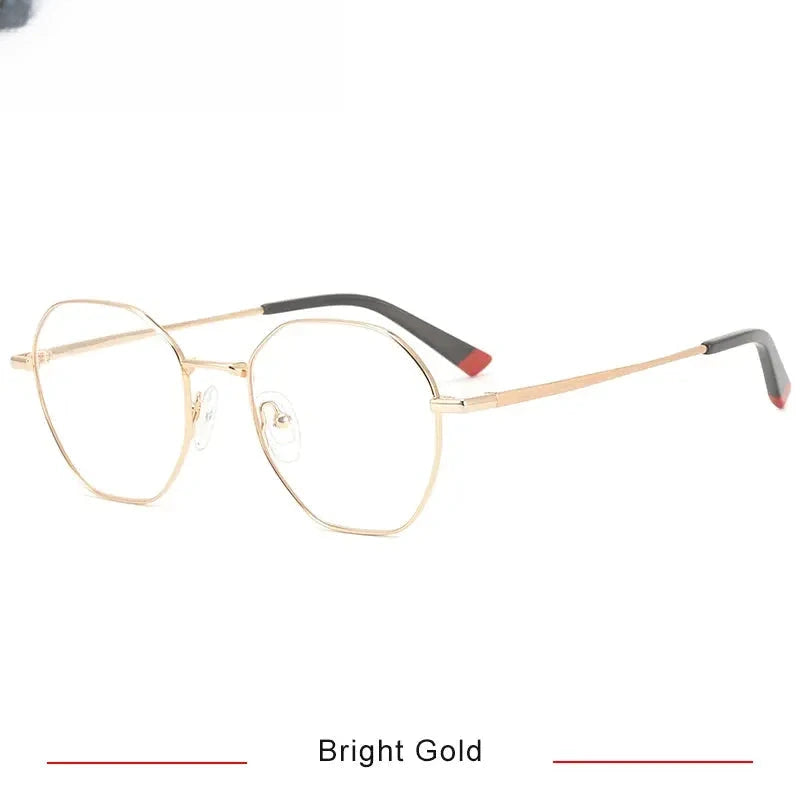 Women's Oval Full Rim Titanium Flat Top Prescription Glasses 16425 — view 3 | Rx Spectacle