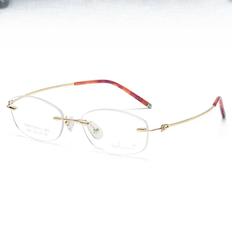 Women's Oval Rimless Alloy Prescription Glasses 85874 — view 1 | Rx Spectacle