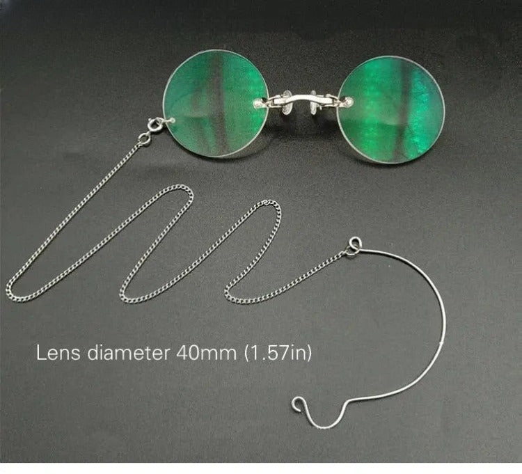 Unisex Round Full Rim Alloy Reading Glasses Y032 — view 7 | Rx Spectacle