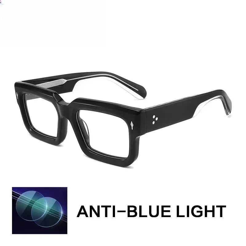 Unisex Square Full Rim Acetate Oversized Reading Glasses Gxyj91018 — view 4 | Rx Spectacle