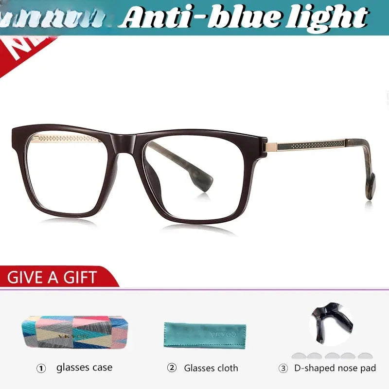 Unisex Square Full Rim Titanium Reading Glasses 97203 — view 5 | Rx Spectacle