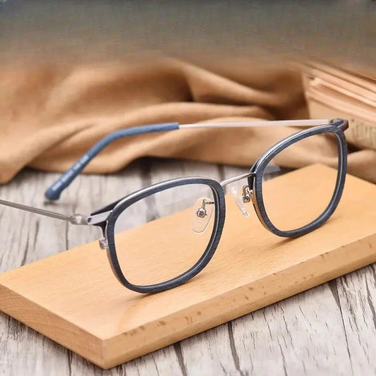 Women's Square Full Rim Titanium Prescription Glasses 98095 — view 1 | Rx Spectacle