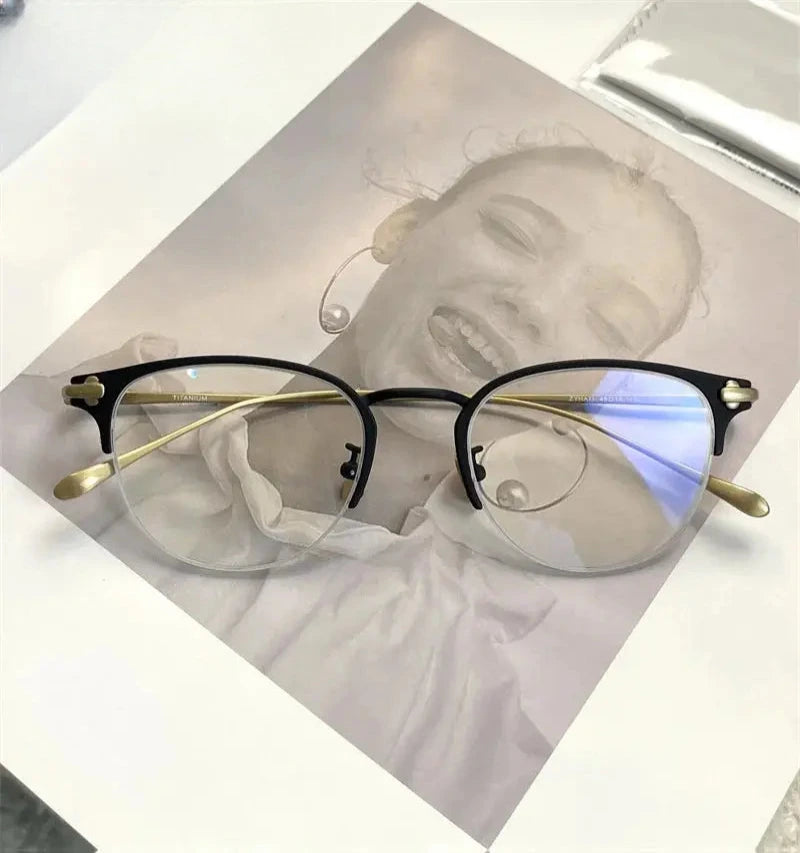 Unisex Oval Full Rim Titanium Prescription Glasses 2625 — view 4 | Rx Spectacle