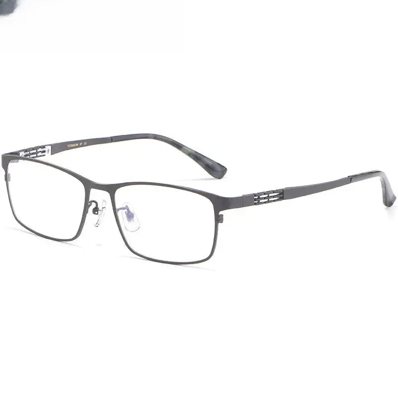 Men's Square Full Rim Titanium Prescription Glasses 310205 — view 3 | Rx Spectacle