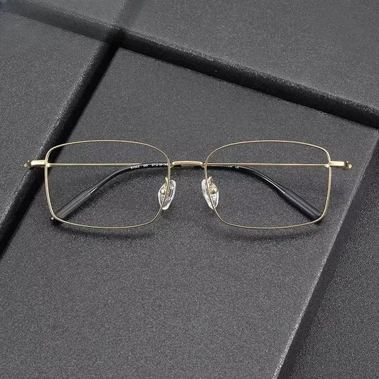 Unisex Polygon Full Rim Titanium Prescription Glasses 9281023 — view 1 | Rx Spectacle