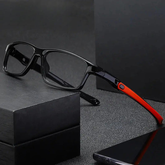 Unisex Rectangular Full Rim Sports Glasses Fj81 — view 1 | Rx Spectacle