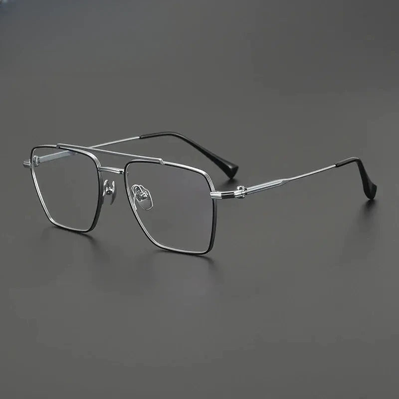 Unisex Square Full Rim Titanium Prescription Glasses G4009 — view 3 | Rx Spectacle