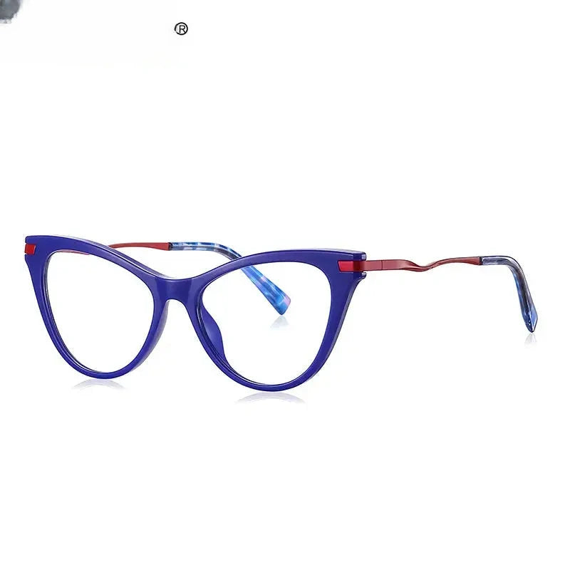 Women's Cat Eye Full Rim Titanium Reading Glasses 2109 — view 5 | Rx Spectacle