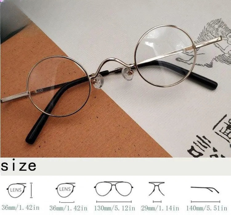 Unisex Round Full Rim Alloy Prescription Glasses 811001 — view 14 | Rx Spectacle