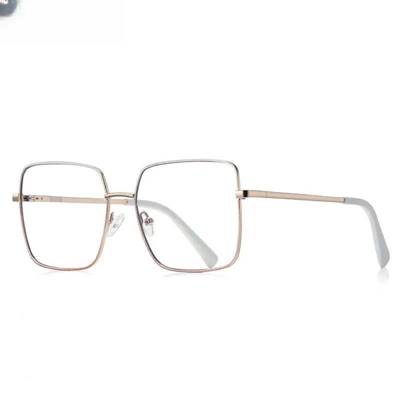 Unisex Square Full Rim Stainless Steel Reading Glasses 3089 — view 11 | Rx Spectacle