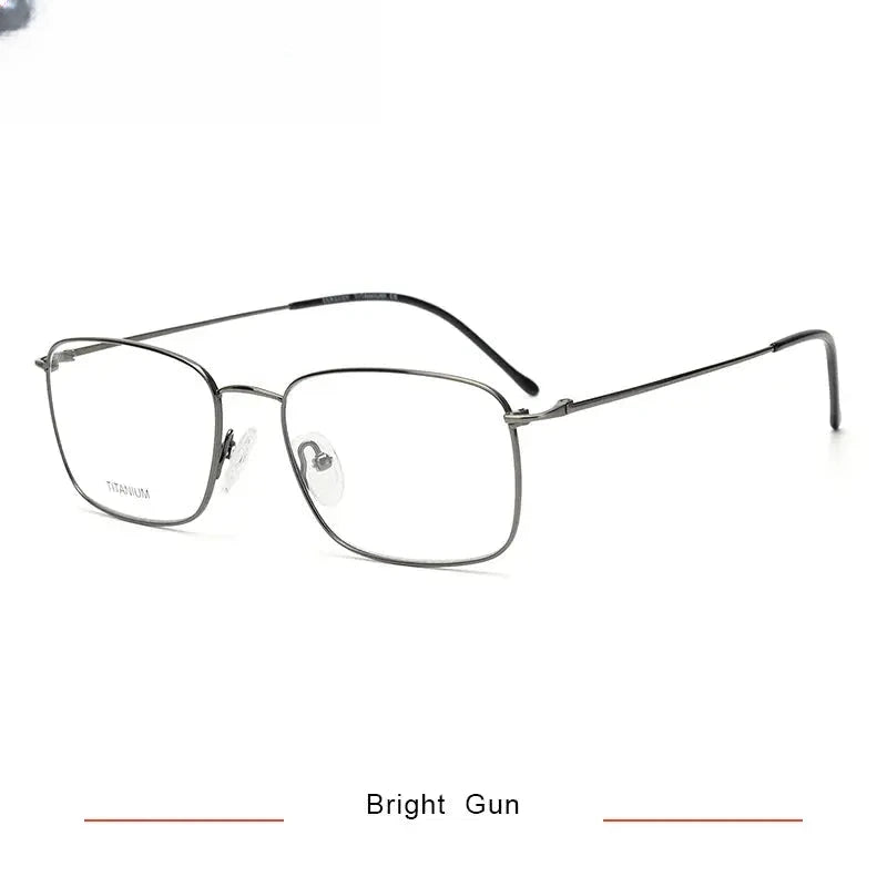 Unisex Square Full Rim Titanium Prescription Glasses 316047 — view 5 | Rx Spectacle