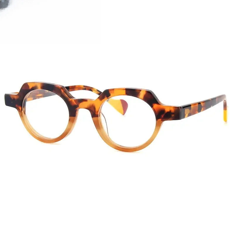 Women's Oval Full Rim Acetate Flat Top Prescription Glasses G56026 — view 4 | Rx Spectacle