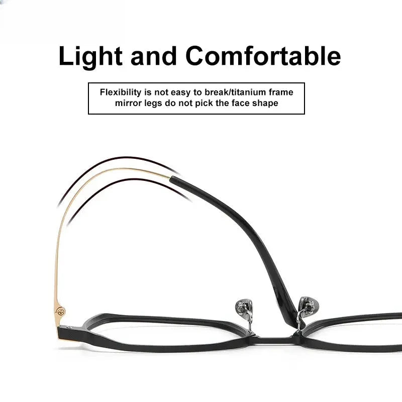 Unisex Square Full Rim Titanium Reading Glasses V20229 — view 4 | Rx Spectacle