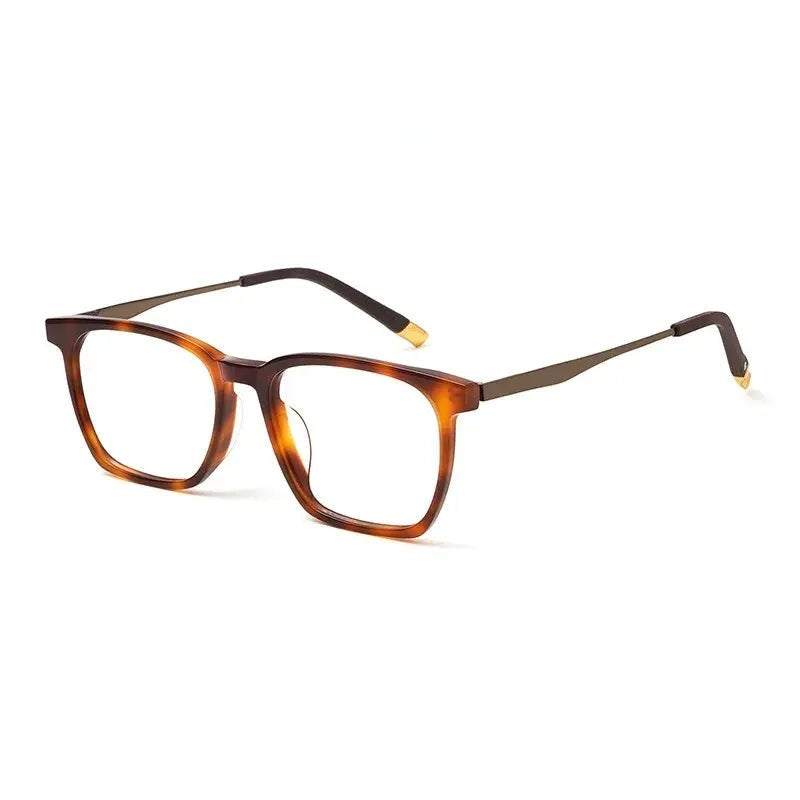Unisex Square Full Rim Titanium Oversized Prescription Glasses 72582 — view 1 | Rx Spectacle