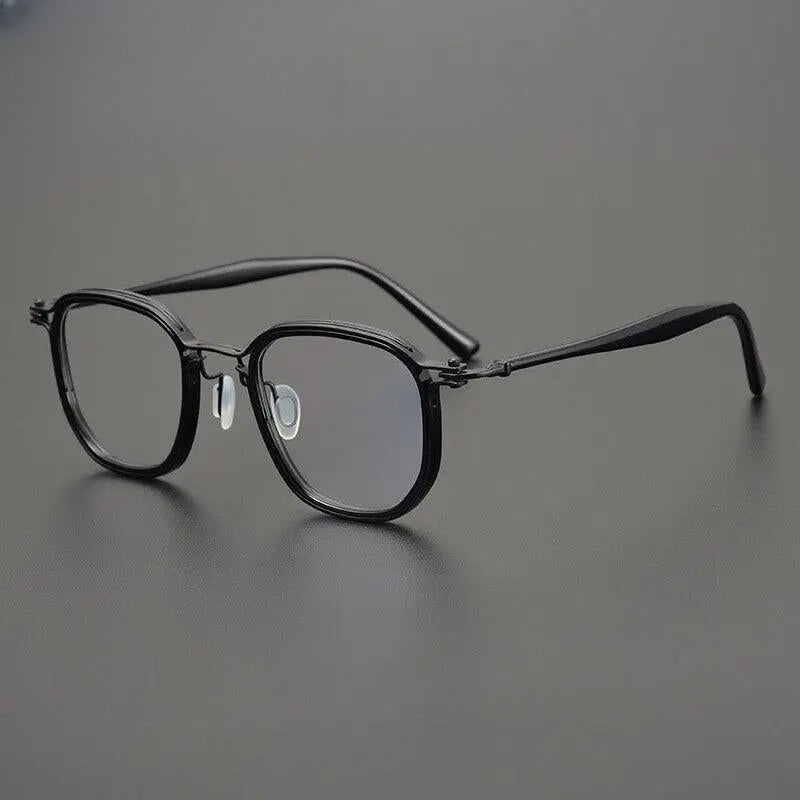 Unisex Square Full Rim Titanium Prescription Glasses Gxyj815 — view 8 | Rx Spectacle