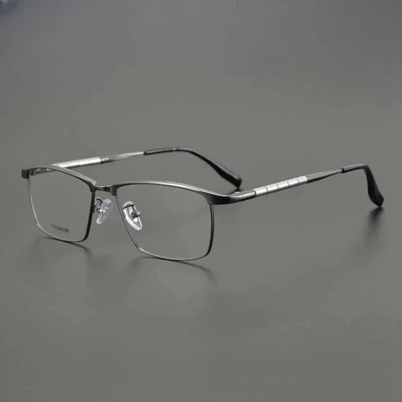 Men's Browline Full Rim Titanium Prescription Glasses 46119 — view 3 | Rx Spectacle