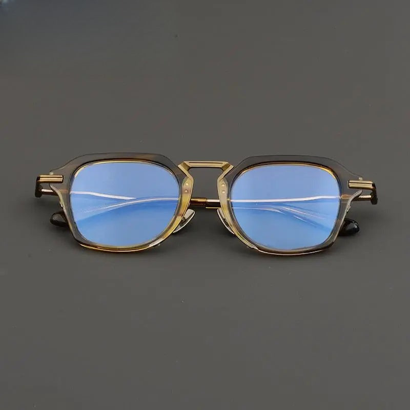 Unisex Round Full Rim Titanium Prescription Glasses Gxyj894 — view 10 | Rx Spectacle