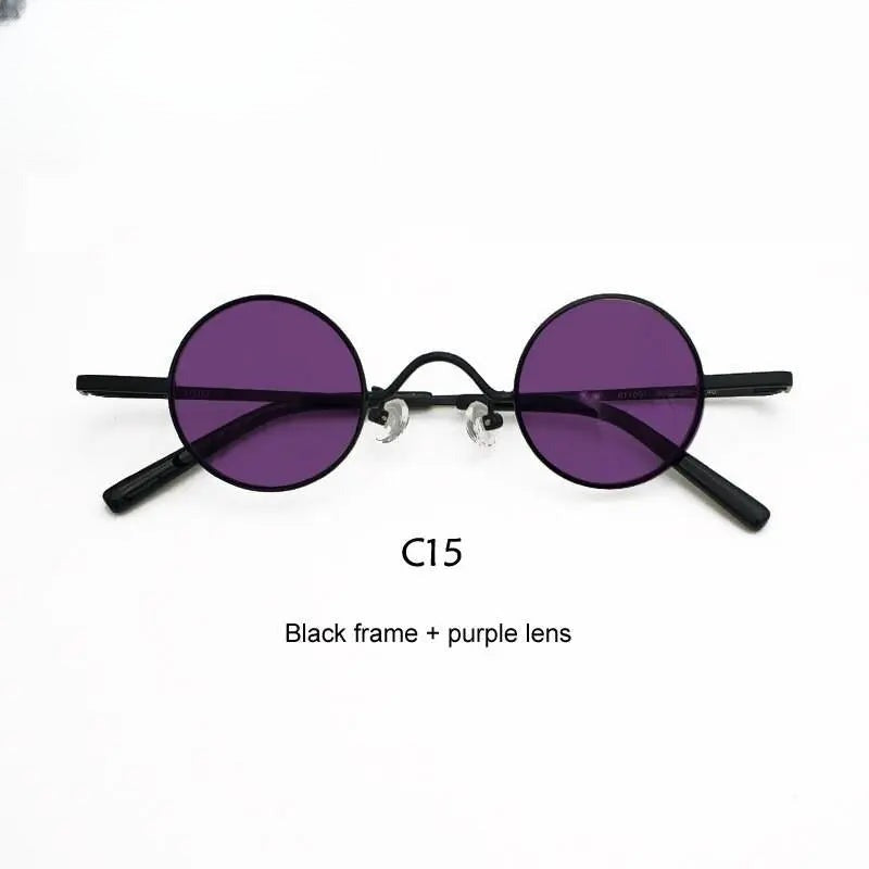 Unisex Round Full Rim Acetate Prescription Glasses Y050 — view 12 | Rx Spectacle