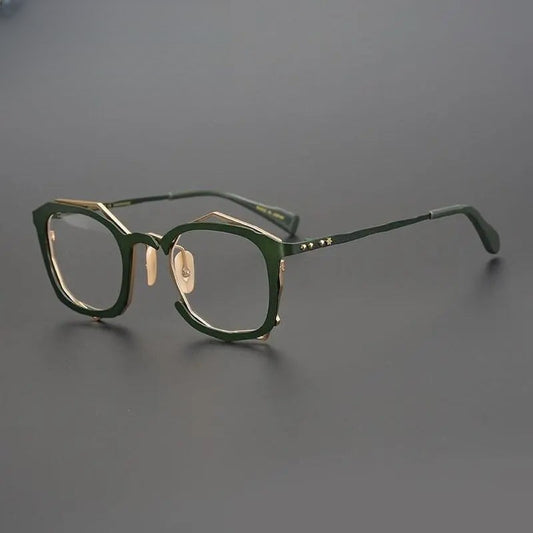 Unisex Square Full Rim Titanium Prescription Glasses Gxyj360 — view 1 | Rx Spectacle