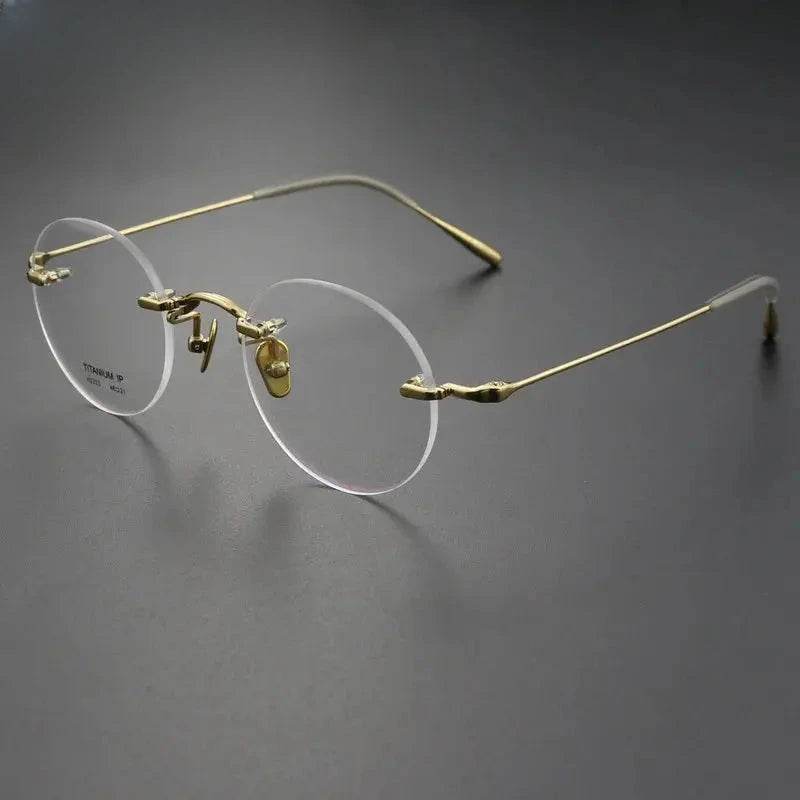 Women's Round Rimless Titanium Prescription Glasses 232376 — view 4 | Rx Spectacle