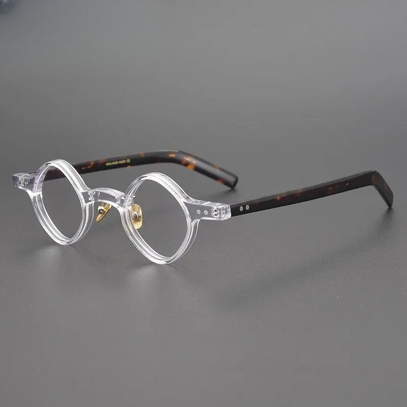 Unisex Round Full Rim Acetate Prescription Glasses Gxyj704 — view 5 | Rx Spectacle