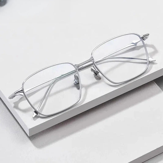 Men's Polygon Full Rim Titanium Prescription Glasses 61491 — view 1 | Rx Spectacle