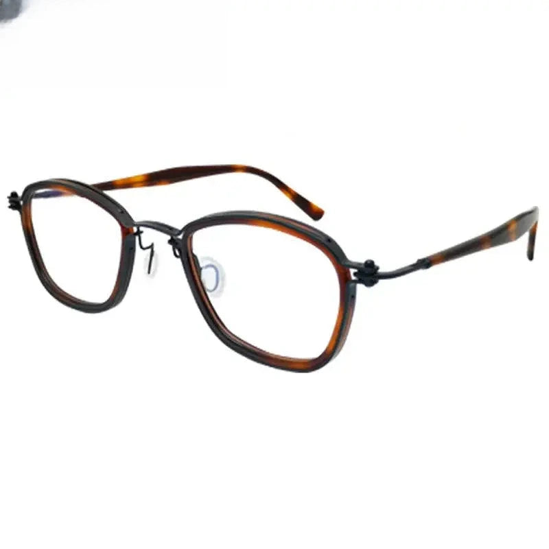 Unisex Square Full Rim Titanium Prescription Glasses 795861 — view 6 | Rx Spectacle