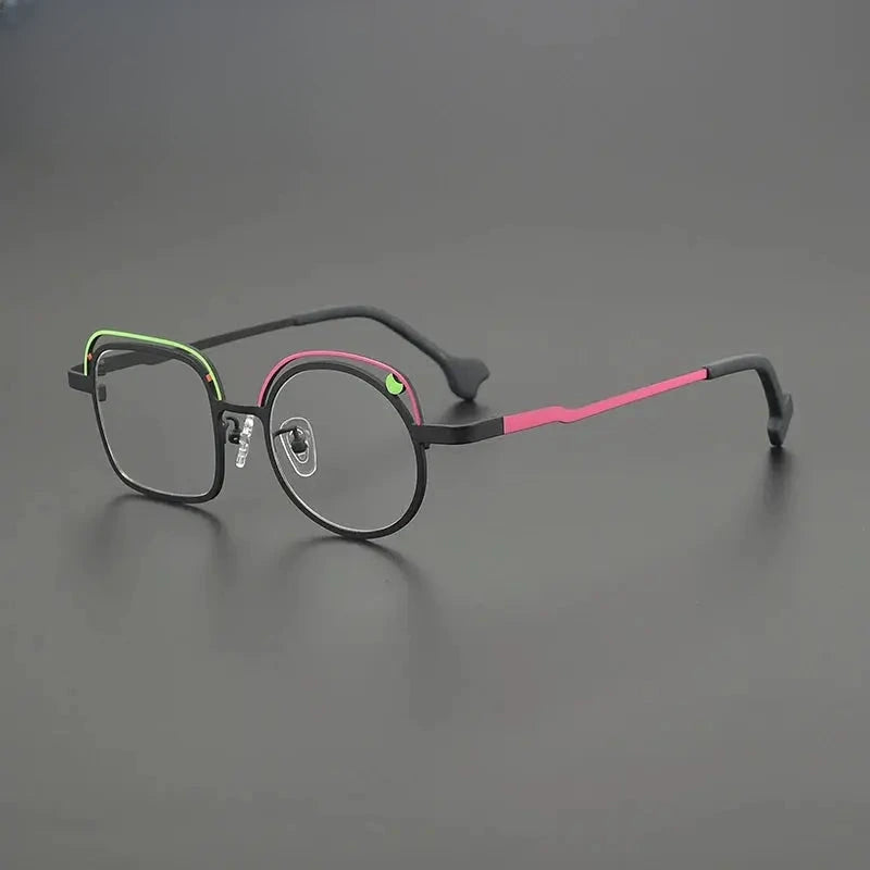 Women's Square Full Rim Titanium Prescription Glasses G85868 — view 5 | Rx Spectacle