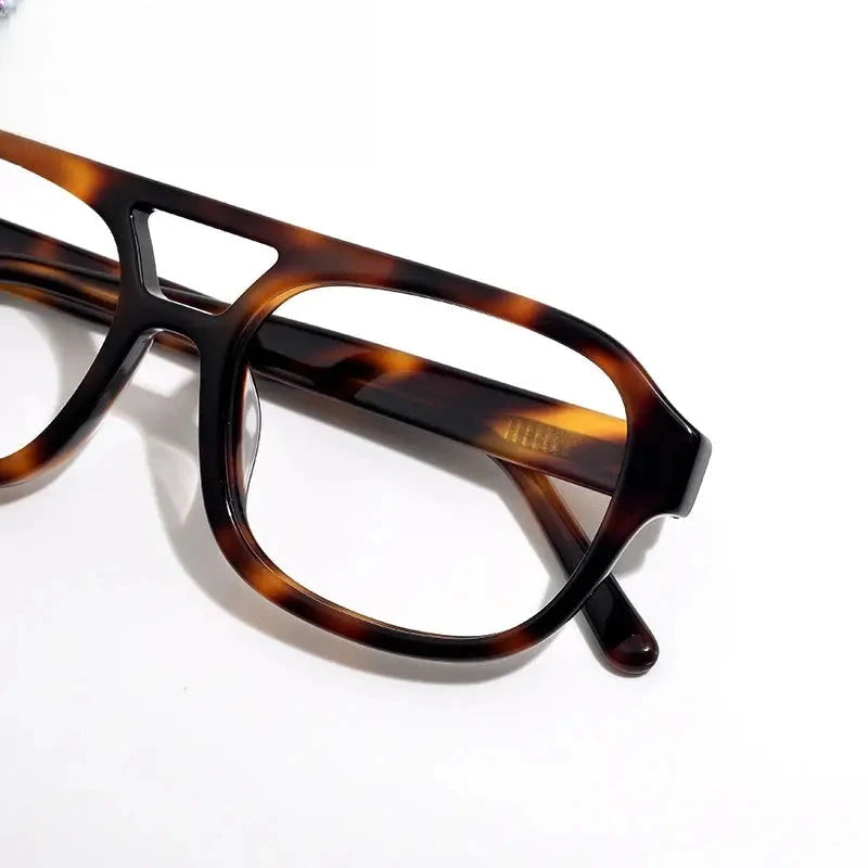 Unisex Square Full Rim Acetate Double Bridge Prescription Glasses Gx1515 — view 4 | Rx Spectacle