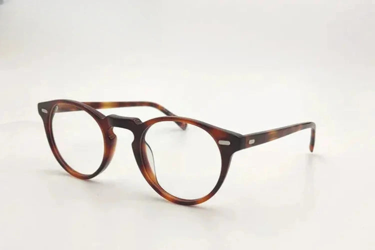 Unisex Round Full Rim Acetate Prescription Glasses 1005 — view 10 | Rx Spectacle