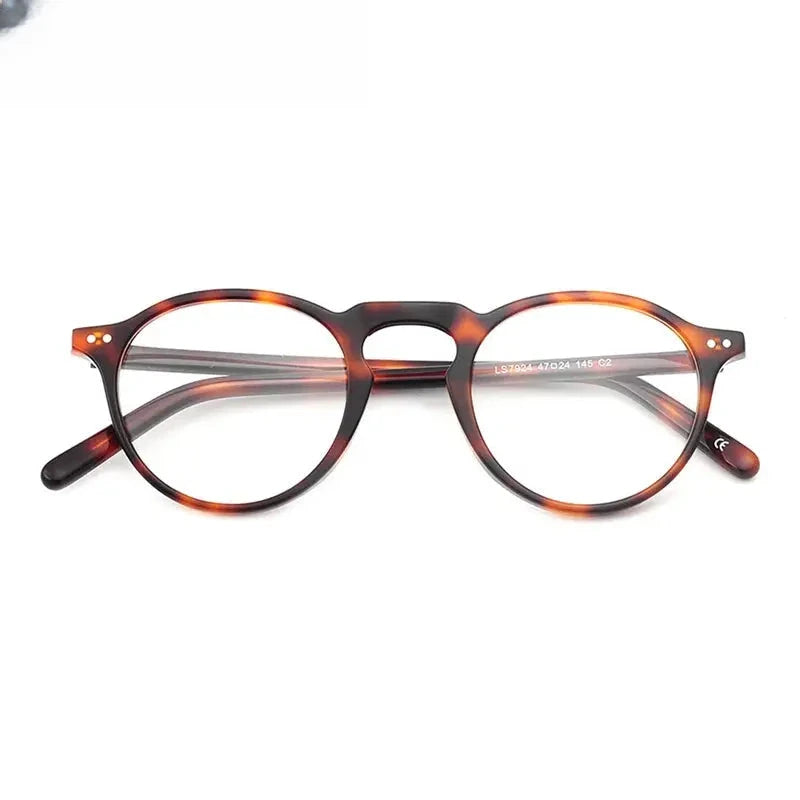 Women's Round Full Rim Acetate Prescription Glasses 37924 — view 1 | Rx Spectacle