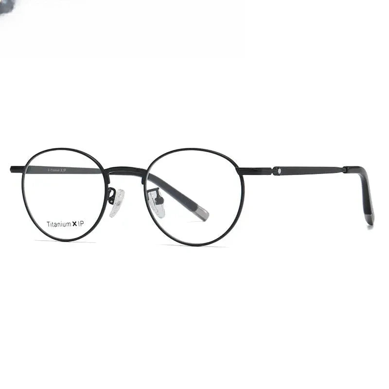 Women's Oval Full Rim Titanium Prescription Glasses 842905 — view 4 | Rx Spectacle